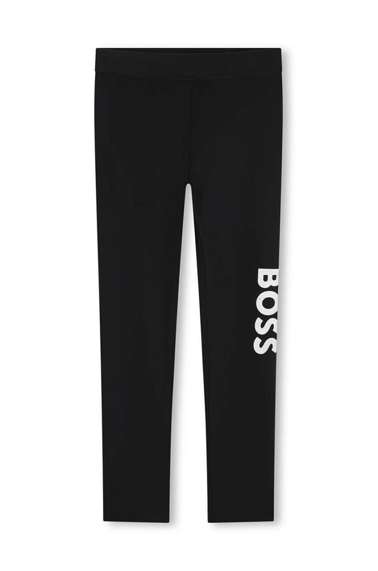 BOSS leggins copii culoarea negru