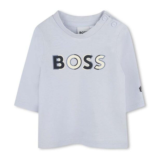 BOSS longsleeve bebelusi cu imprimeu