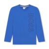 BOSS longsleeve din bumbac pentru copii cu imprimeu