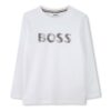 BOSS longsleeve din bumbac pentru copii culoarea alb