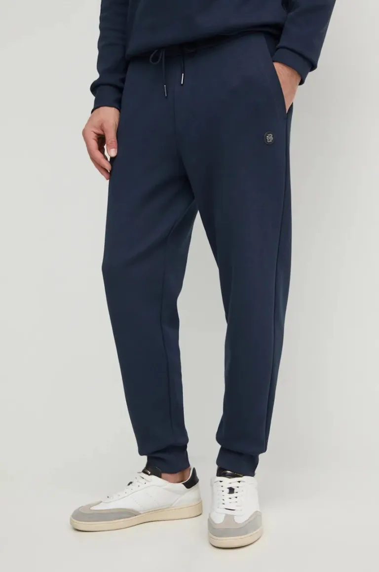 BOSS pantaloni de trening culoarea albastru marin