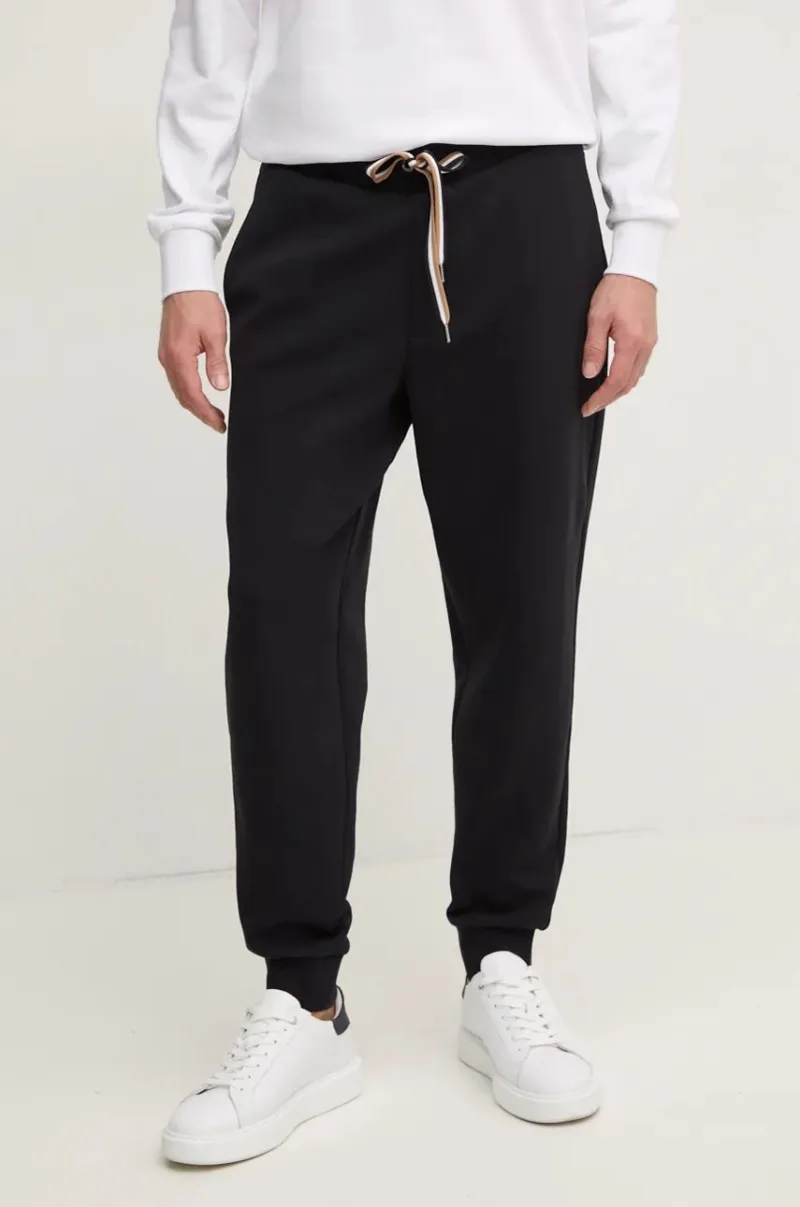 BOSS pantaloni de trening culoarea negru