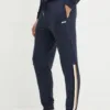 BOSS pantaloni de trening din bumbac culoarea albastru marin