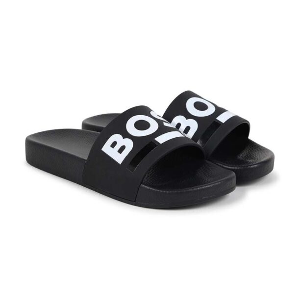 BOSS slapi copii Aqua Slides culoarea negru