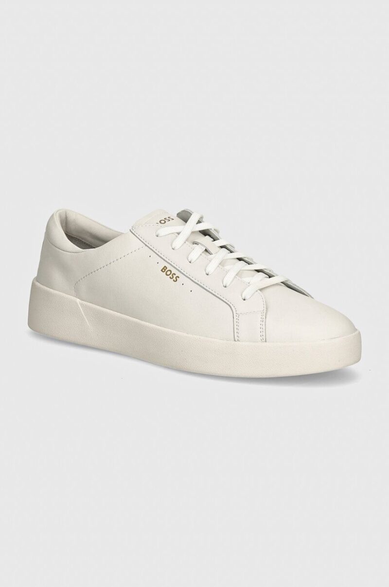 BOSS sneakers din piele Belwar culoarea alb