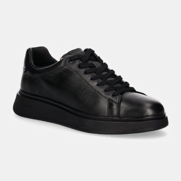 BOSS sneakers din piele Bulton culoarea negru