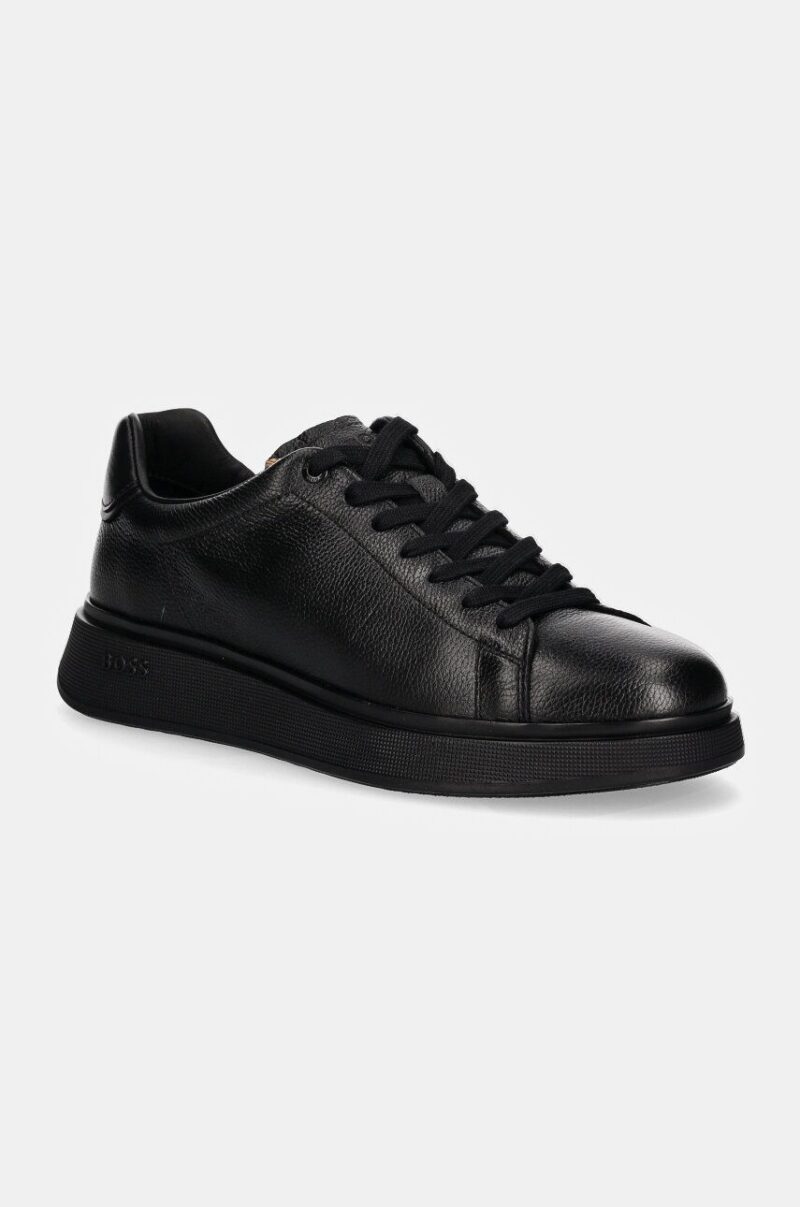 BOSS sneakers din piele Bulton culoarea negru