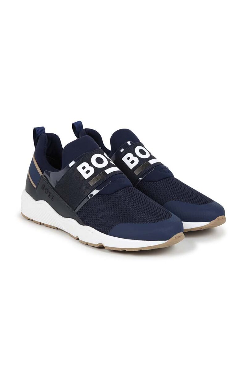 BOSS sneakers pentru copii culoarea albastru marin