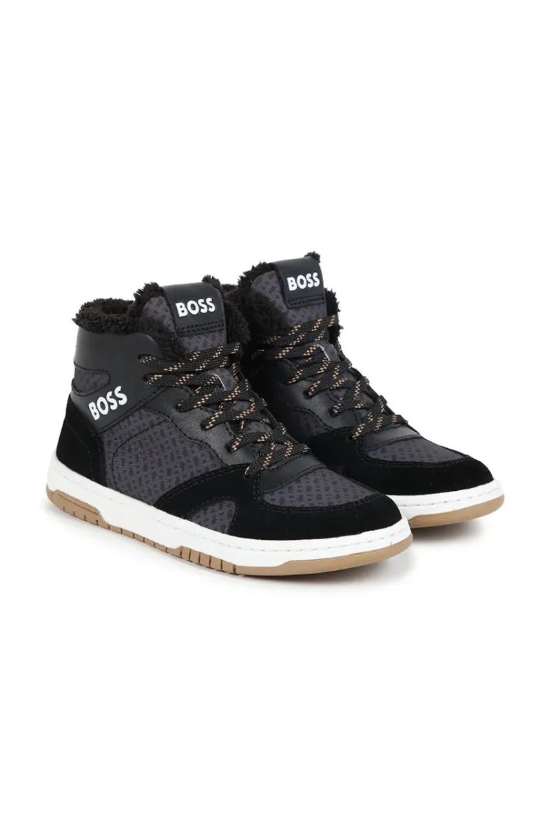 BOSS sneakers pentru copii culoarea negru