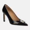 BOSS stilettos de piele Janet culoarea negru