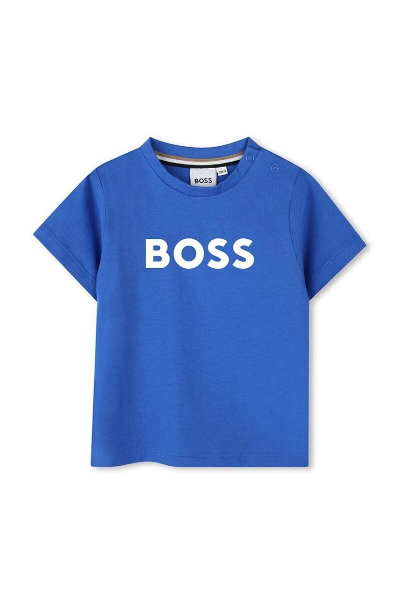 BOSS tricou din bumbac pentru bebelusi cu imprimeu