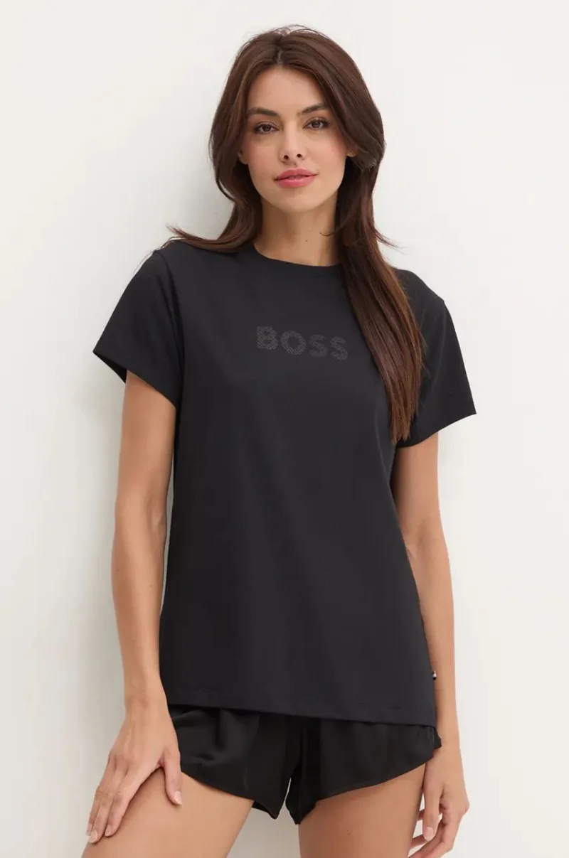 BOSS tricou lounge culoarea negru