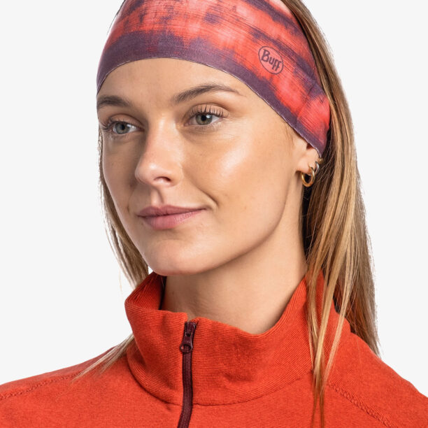 Bandă pentru cap Buff Thermonet Headband - matewa garnet preţ