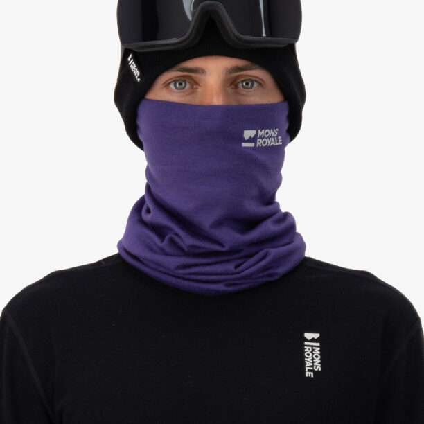 Bandana circulara Mons Royale Double Up Neckwarmer - violet preţ