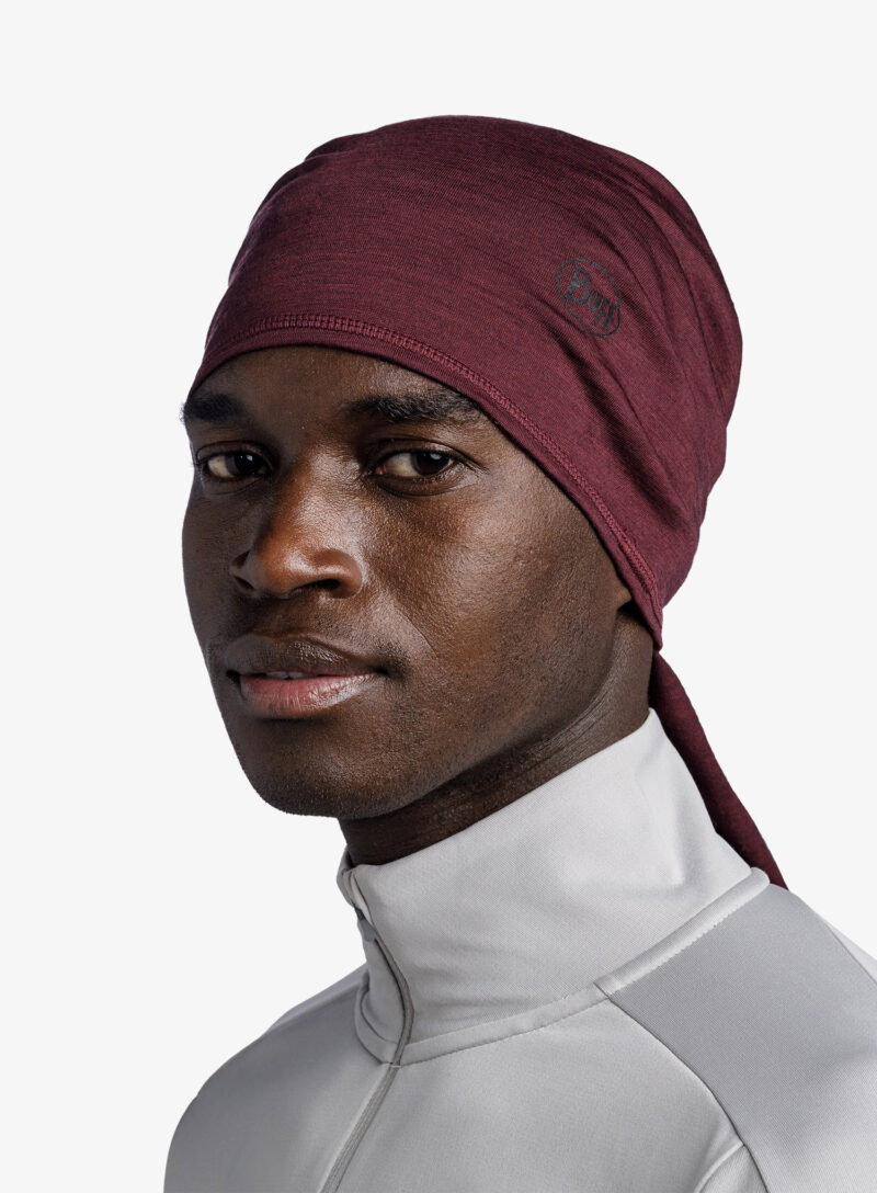 Preţ Bandana multifunctionala Buff Lightweight Merino Wool - solid garnet