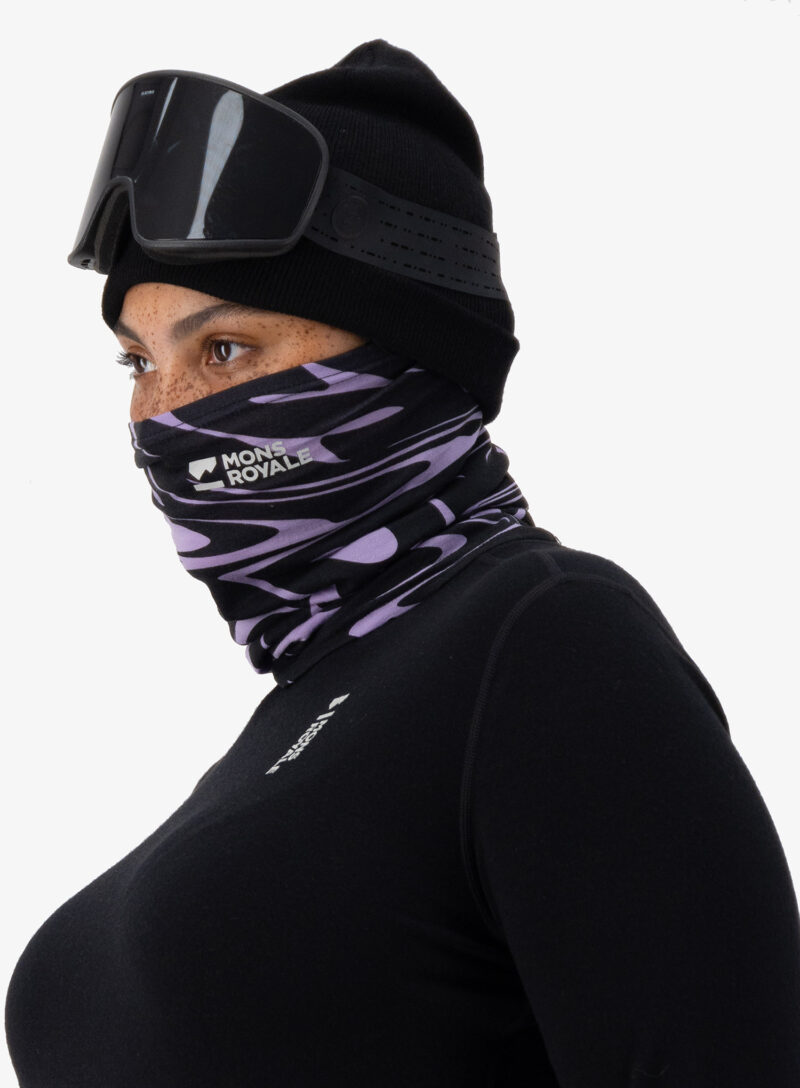 Bandana multifunctionala Mons Royale Daily Dose Merino Flex 200 Neckwarmer - signal lost punch preţ