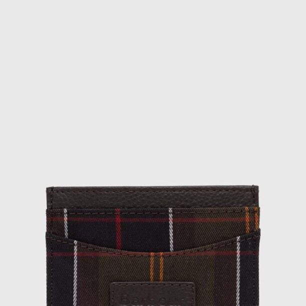 Barbour card holder Tartan Cardholder culoarea verde