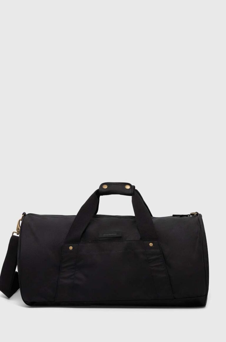 Barbour geanta Explorer Wax Duffle Bag culoarea negru