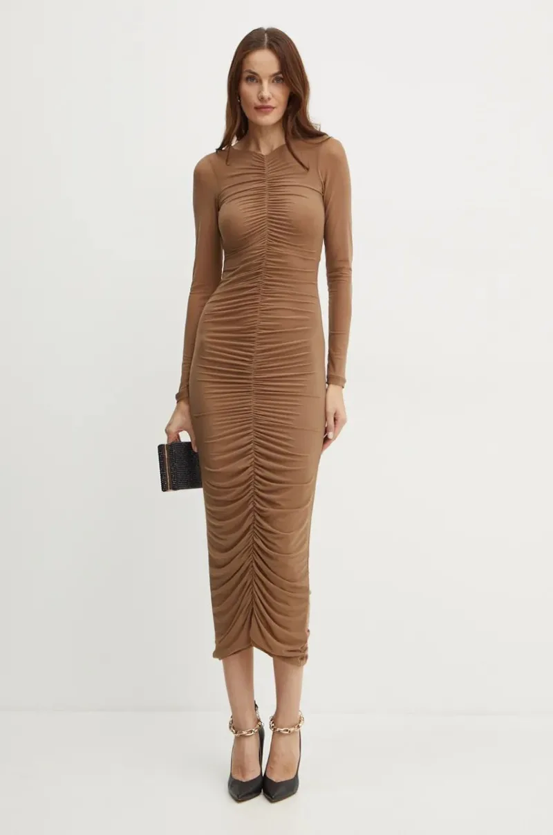 Bardot rochie JAYA culoarea bej