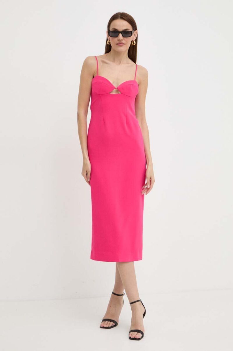 Bardot rochie VIENNA culoarea roz