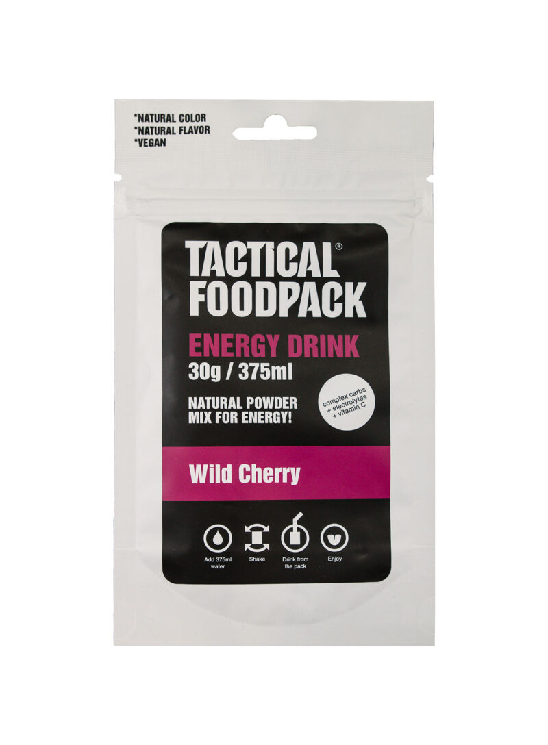 Băutură energizantă Tactical Foodpack Energy Drink 375 ml - wild cherry