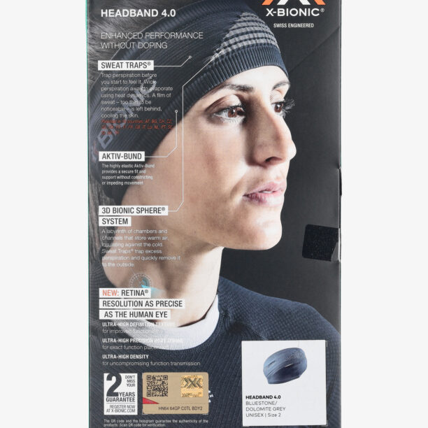 Preţ Bentita sport X-Bionic Headband - bluestone/dolomite grey