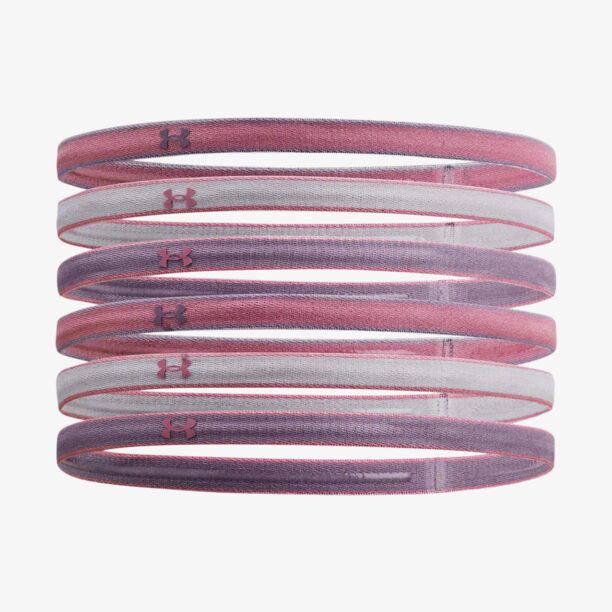 Bentite pentru cap Under Armour Mini Headbands 6 Pack - pink elixir/violet gray