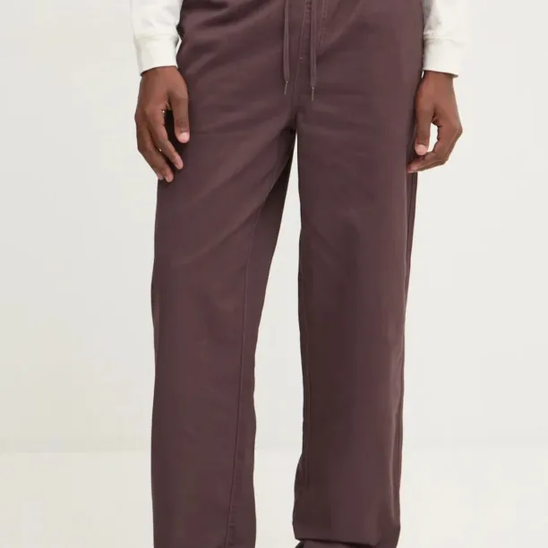 Billabong pantaloni de bumbac Larry Twill Pant culoarea violet