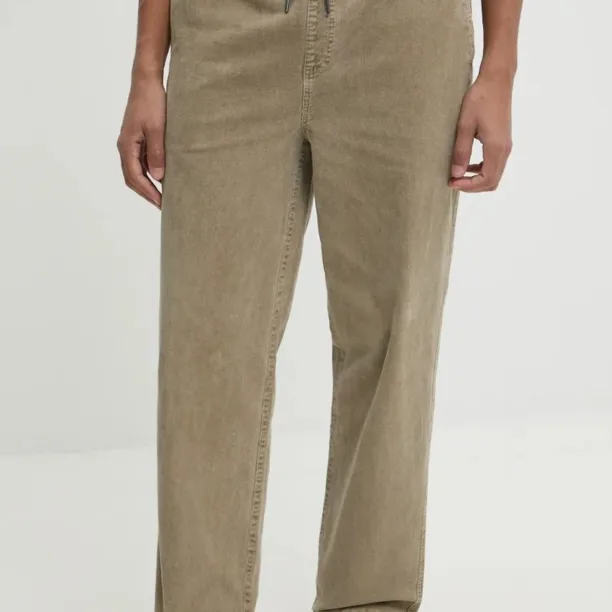 Billabong pantaloni de catifea cord Larry culoarea maro