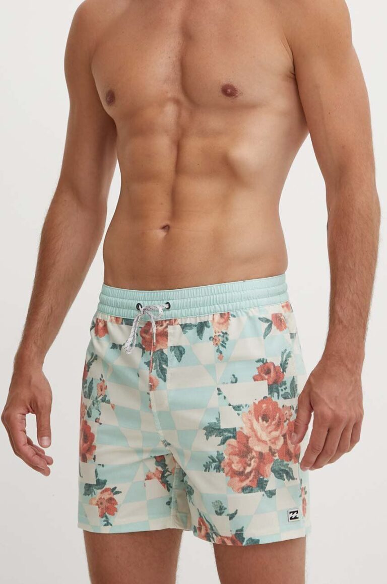 Billabong pantaloni scurti de baie GOOD TIMES culoarea turcoaz