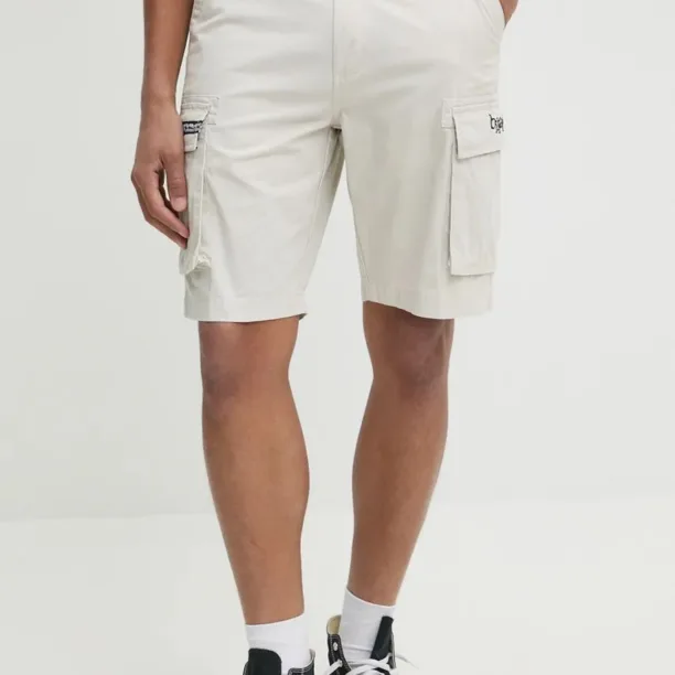 Billabong pantaloni scurti din bumbac Otis Combat culoarea bej