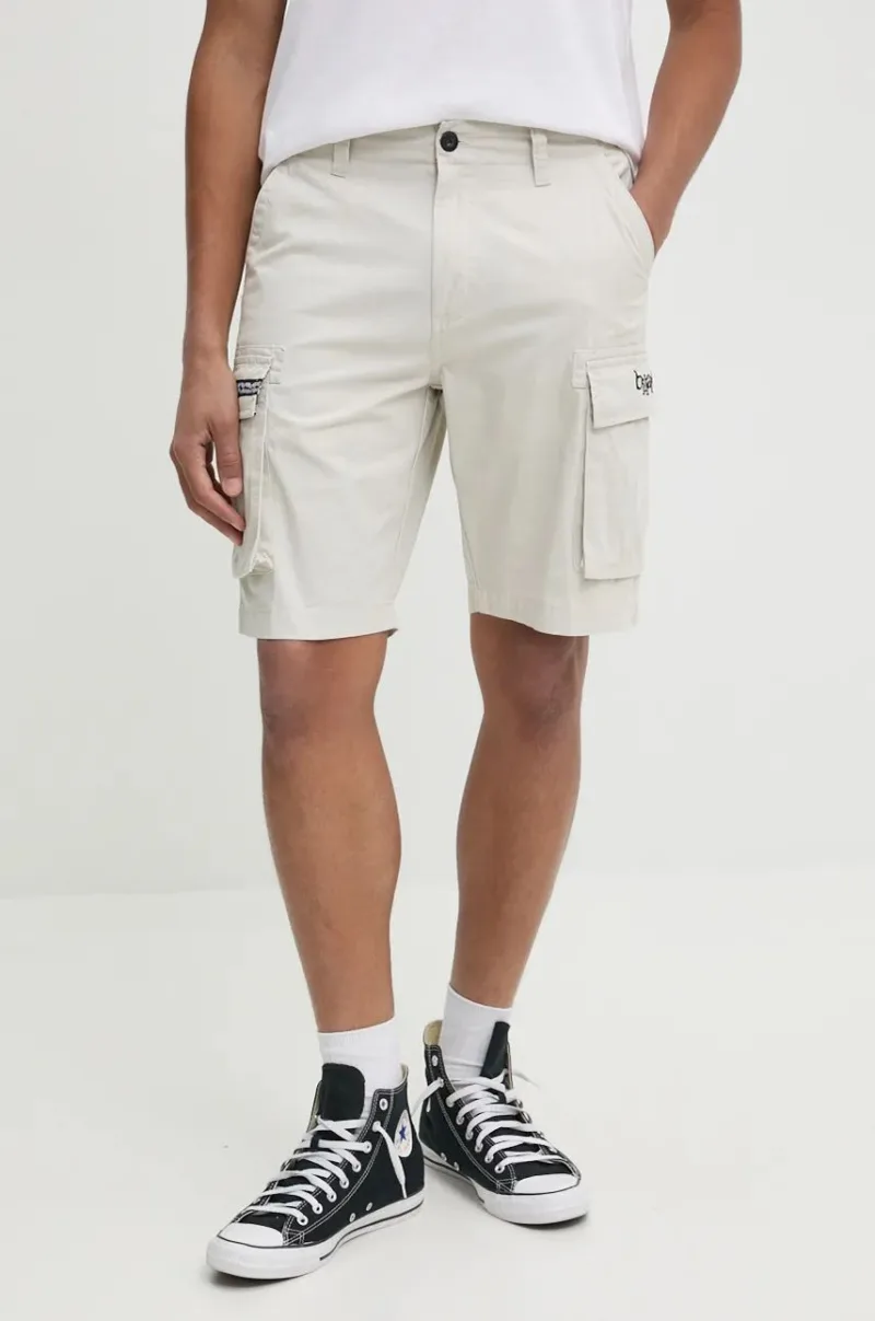 Billabong pantaloni scurti din bumbac Otis Combat culoarea bej