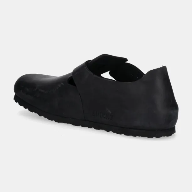 Birkenstock pantofi din nubuc London culoarea negru preţ