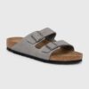 Birkenstock papuci din nubuc Arizona culoarea gri