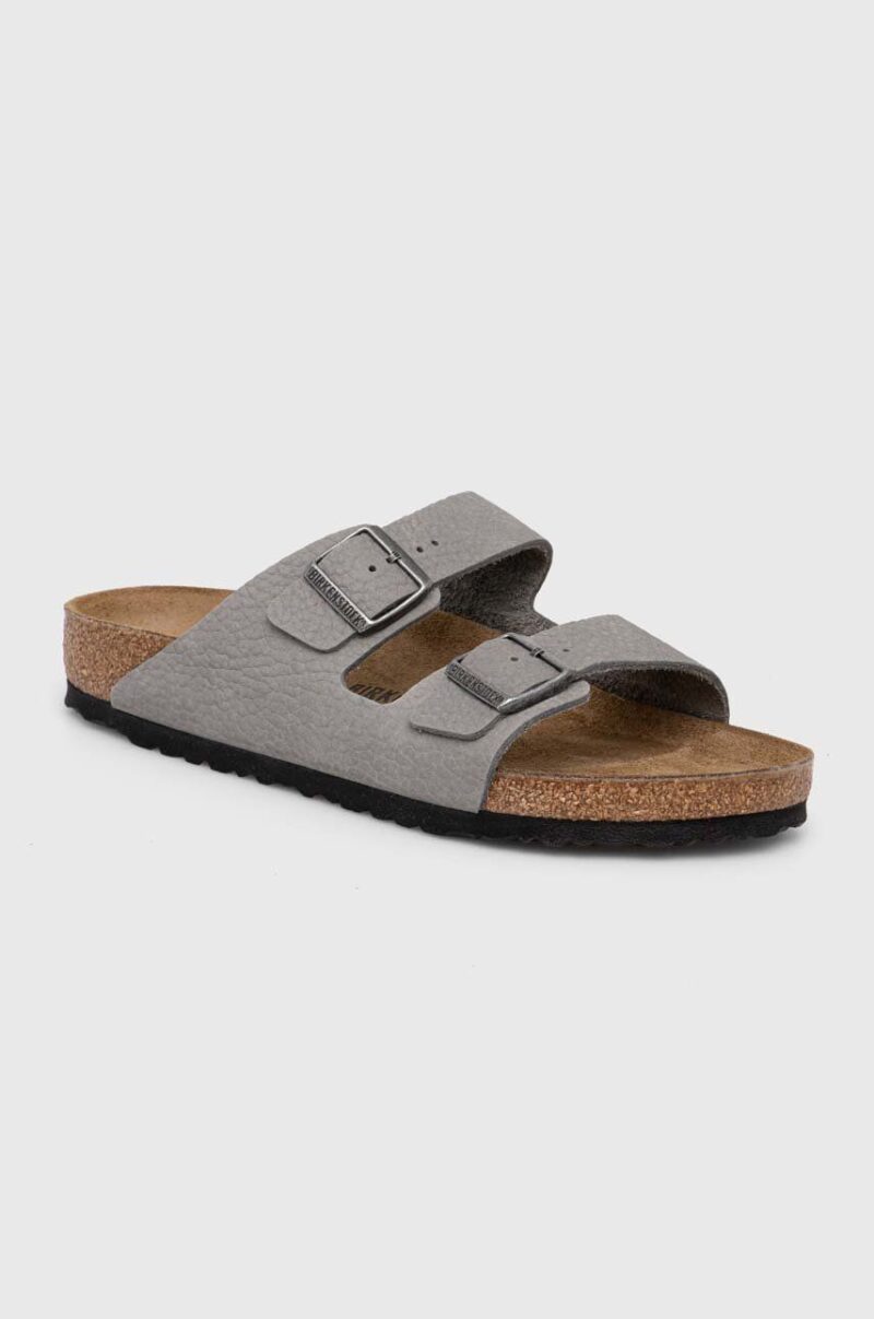 Birkenstock papuci din nubuc Arizona culoarea gri