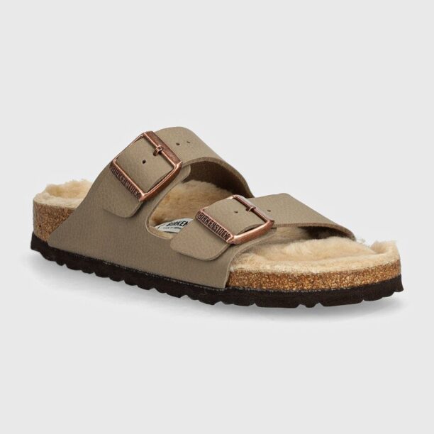 Birkenstock slapi copii Arizona culoarea bej