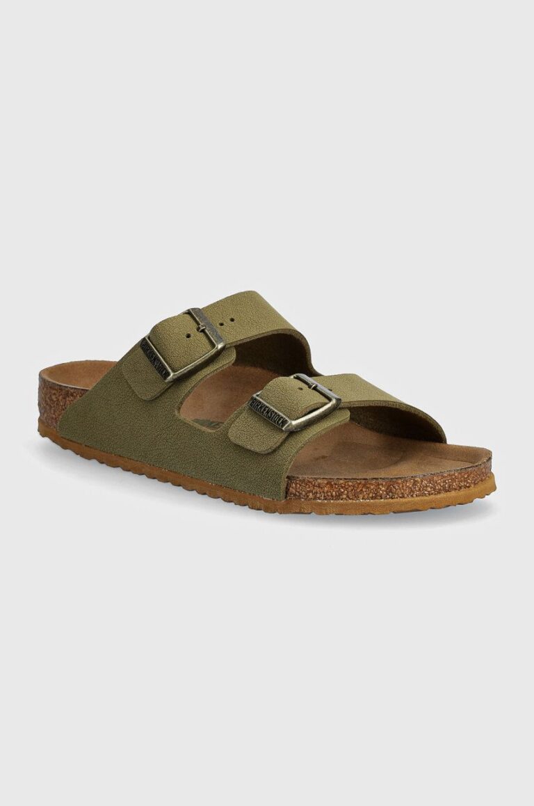 Birkenstock slapi copii Arizona culoarea verde