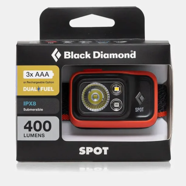 Black Diamond lanternă far Spot 400 culoarea rosu