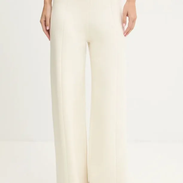 Blugirl Blumarine pantaloni din lana culoarea bej