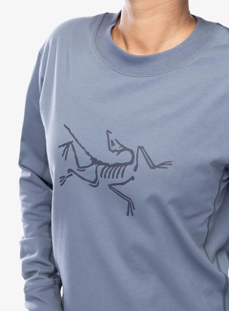 Original Bluza cu maneca lunga femei Arcteryx Archaeopteryx Logo LS - stratus/dk stratus