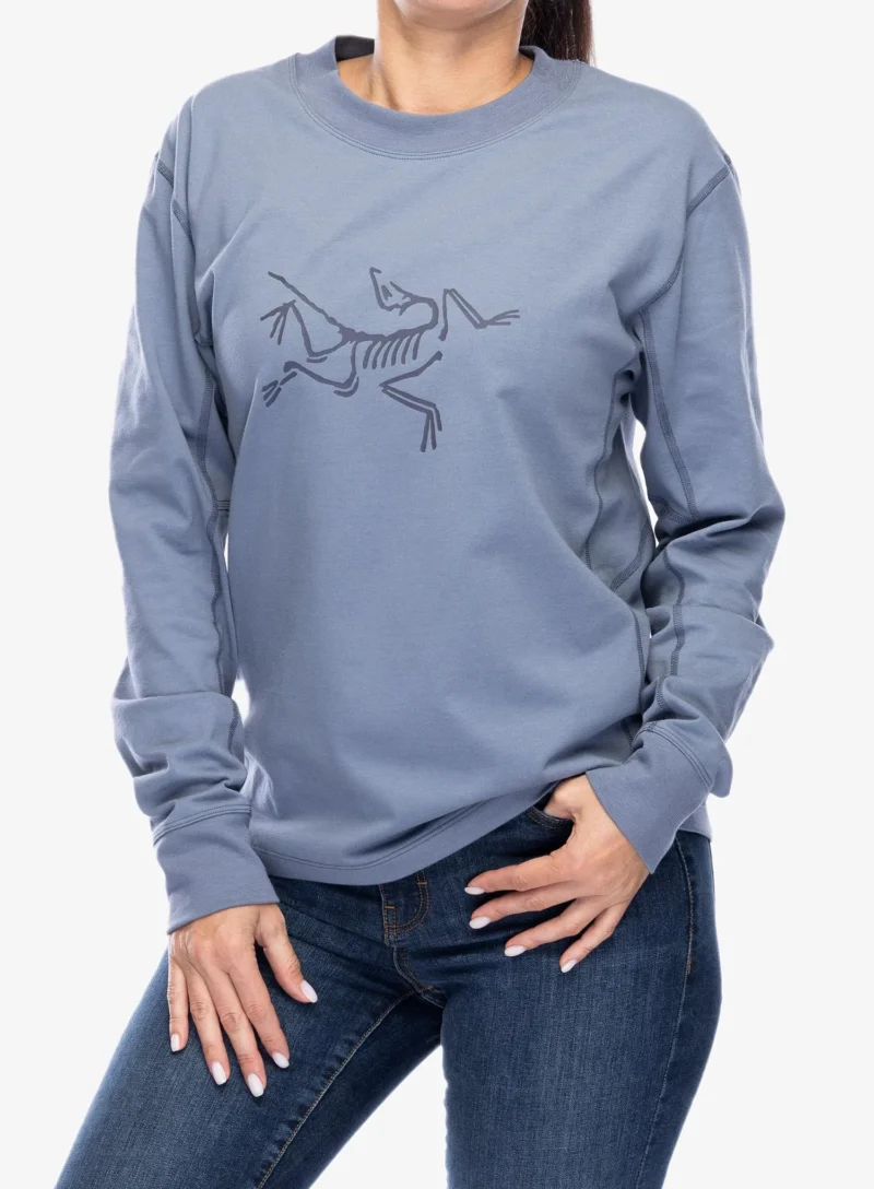 Bluza cu maneca lunga femei Arcteryx Archaeopteryx Logo LS - stratus/dk stratus