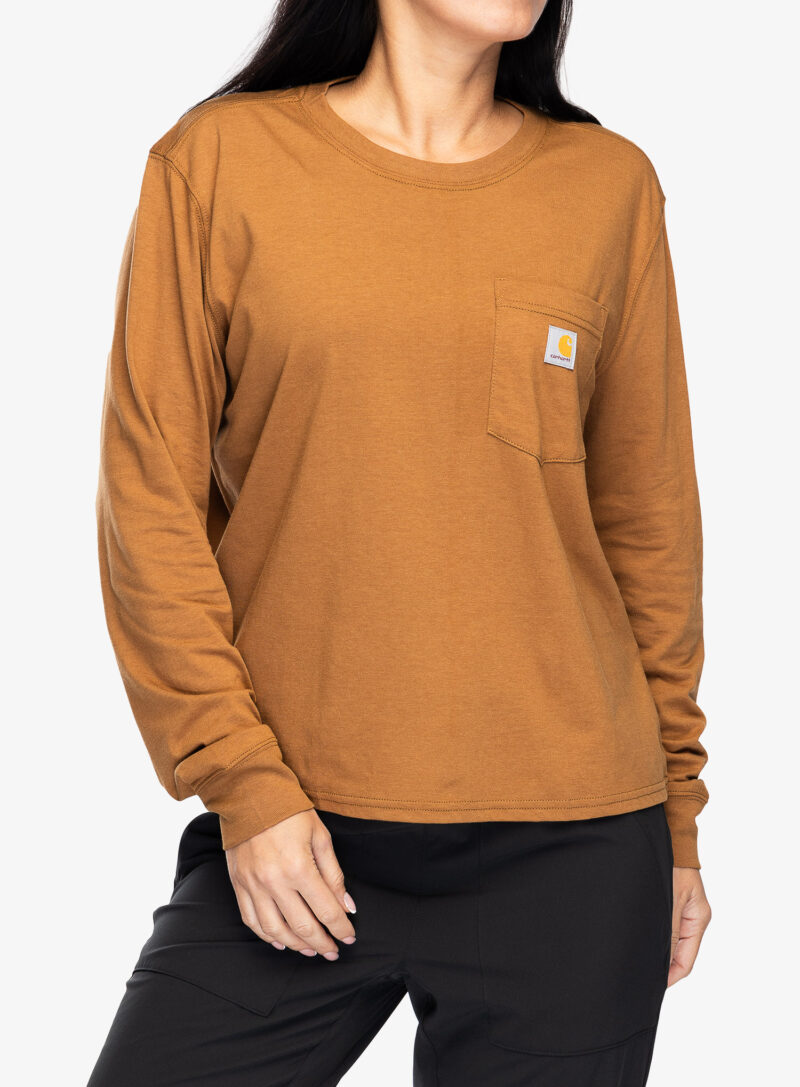 Preţ Bluza cu maneca lunga femei Cartartt Lightweight L/S Pocket T-Shirt - carhartt brown