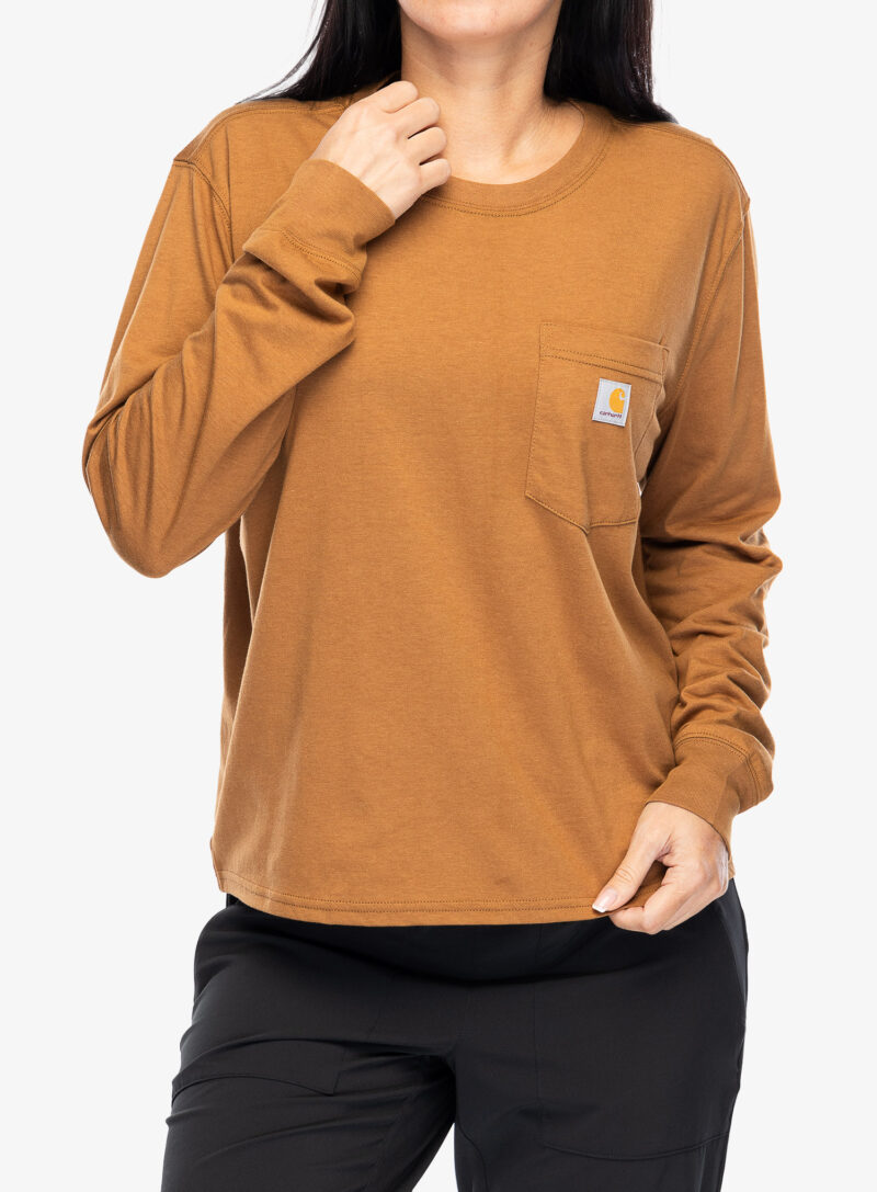 Bluza cu maneca lunga femei Cartartt Lightweight L/S Pocket T-Shirt - carhartt brown