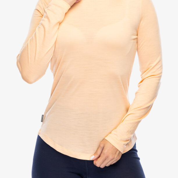 Bluza cu maneca lunga femei Icebreaker Merino 125 Cool-Lite Sphere III LS Tee - sunstone