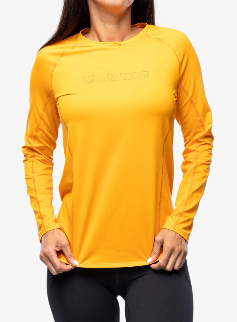 Original Bluza cu maneca lunga femei Mammut Selun FL Longsleeve Logo - tangerine