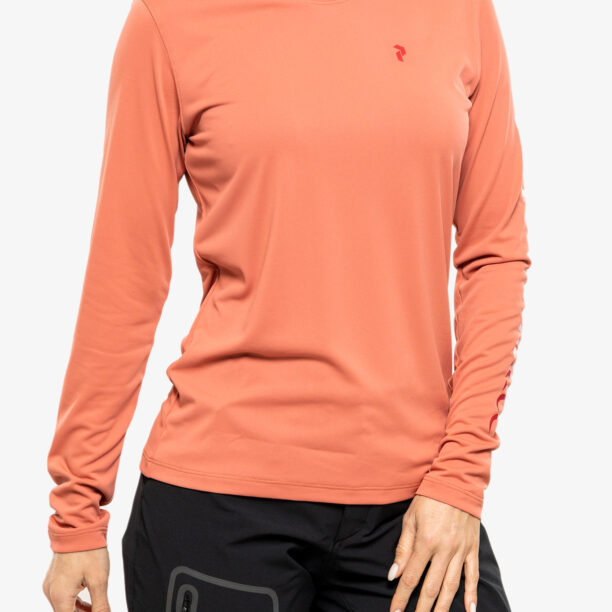 Original Bluza cu maneca lunga femei Peak Performance Alum Light Long Sleeve - trek pink