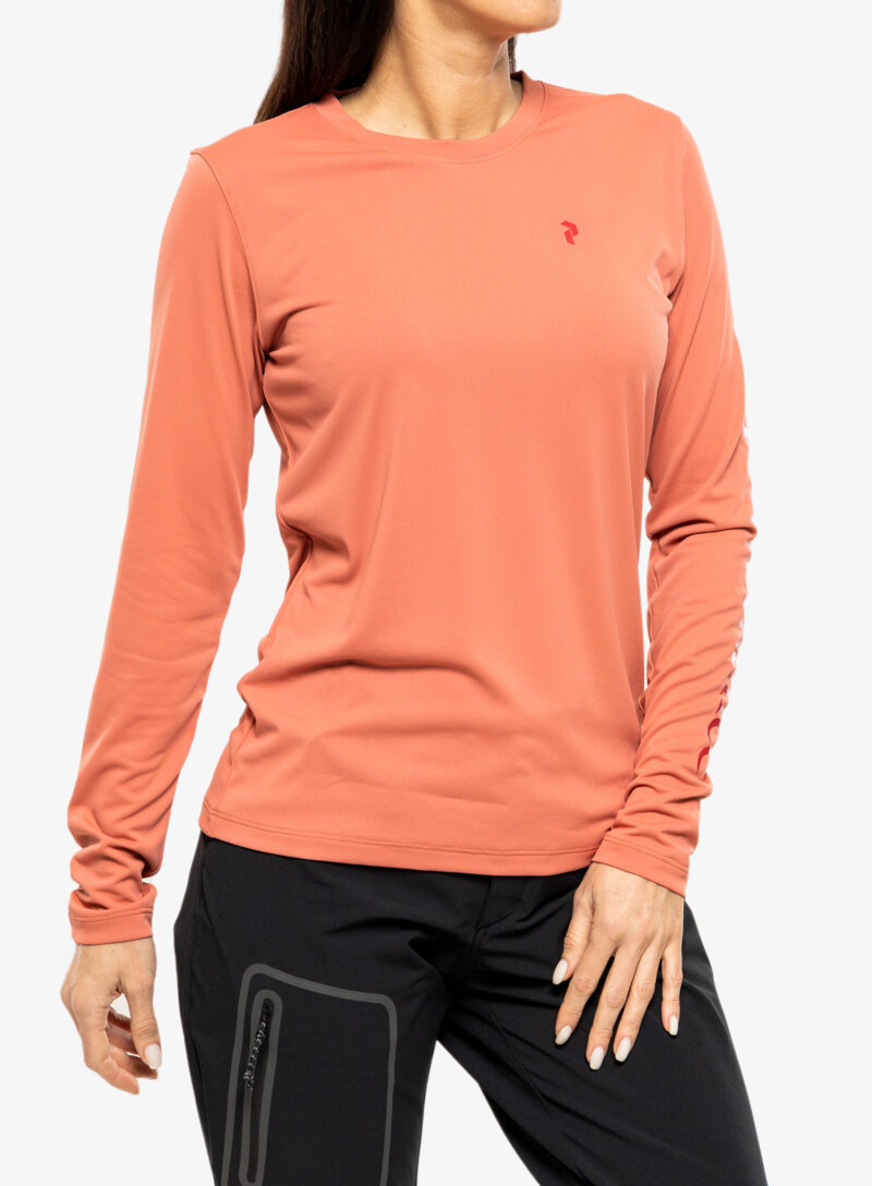 Original Bluza cu maneca lunga femei Peak Performance Alum Light Long Sleeve - trek pink