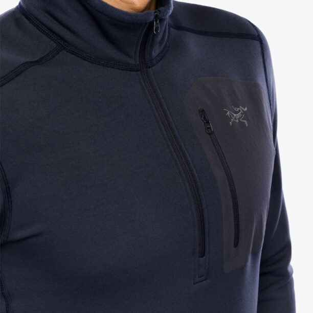 Original Bluza de corp Arcteryx Rho Heavyweight Zip Neck - black sapphire