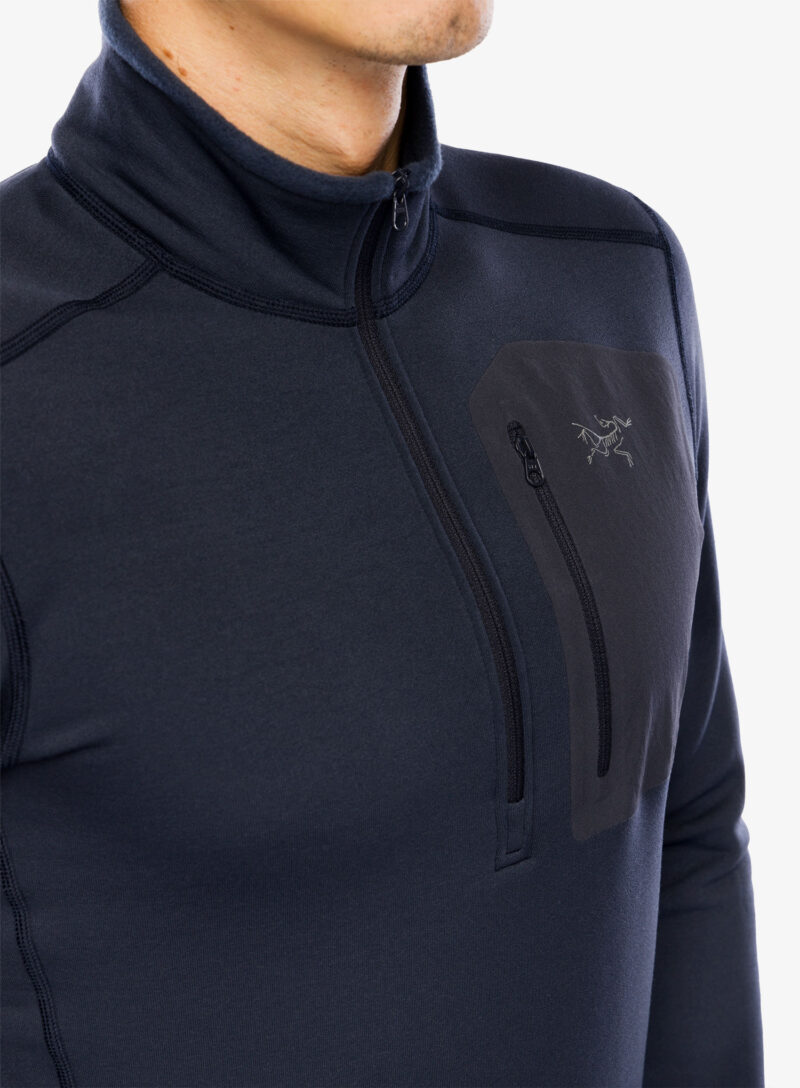 Original Bluza de corp Arcteryx Rho Heavyweight Zip Neck - black sapphire