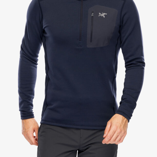 Bluza de corp Arcteryx Rho Heavyweight Zip Neck - black sapphire